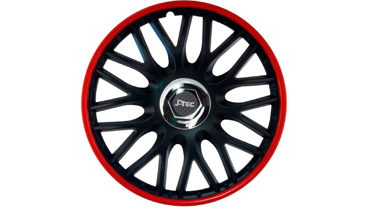 Enjoliveur+J-Tec+Orden+R+16+pouces+noir%2Frouge+%2B+anneau+chrom%C3%A9+%28%C3%A0+l%27unit%C3%A9%29